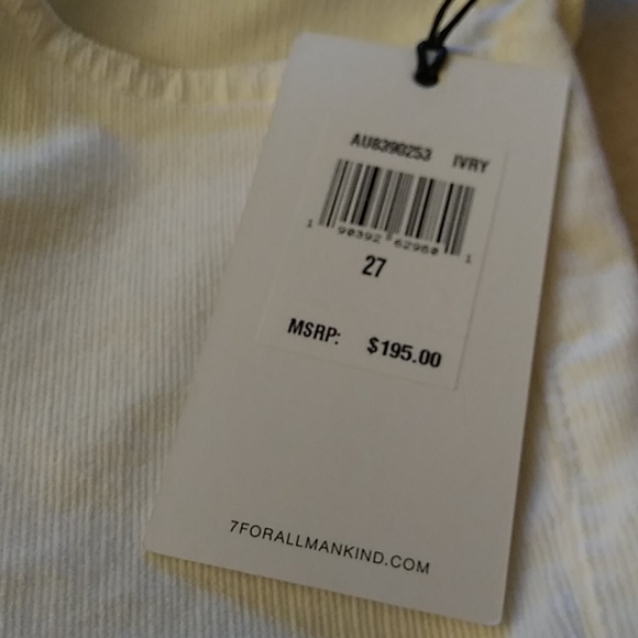 7 FOR ALL MANKIND CROPPED ALEXA JEAN/CORDS - Picture 7 of 8